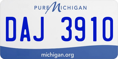MI license plate DAJ3910
