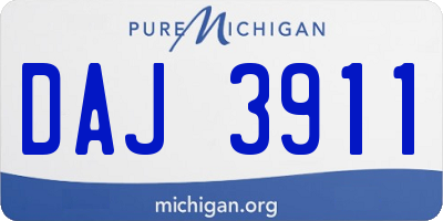 MI license plate DAJ3911