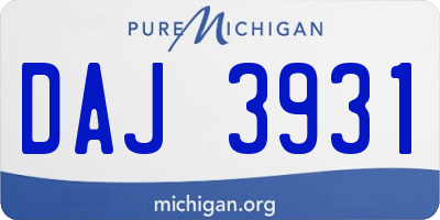 MI license plate DAJ3931