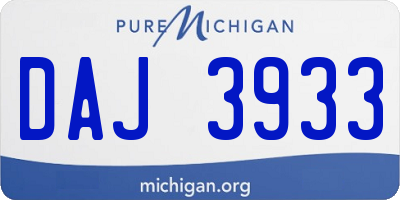 MI license plate DAJ3933
