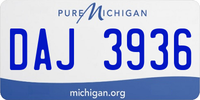 MI license plate DAJ3936