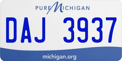 MI license plate DAJ3937