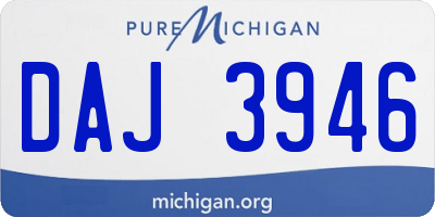 MI license plate DAJ3946