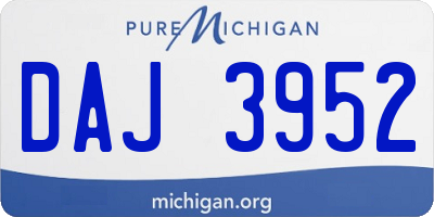 MI license plate DAJ3952