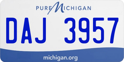 MI license plate DAJ3957