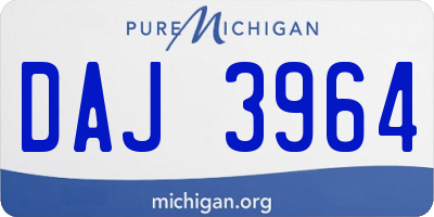 MI license plate DAJ3964