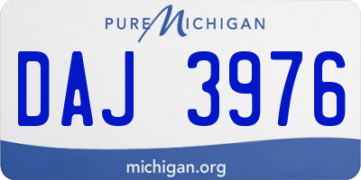 MI license plate DAJ3976