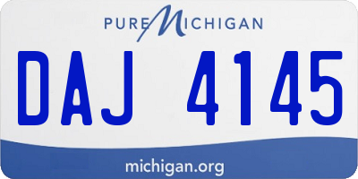 MI license plate DAJ4145