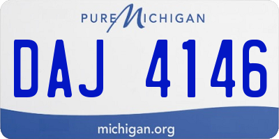 MI license plate DAJ4146