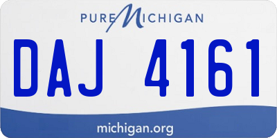 MI license plate DAJ4161