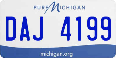 MI license plate DAJ4199