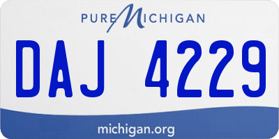 MI license plate DAJ4229