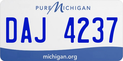 MI license plate DAJ4237
