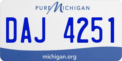 MI license plate DAJ4251