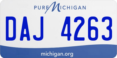 MI license plate DAJ4263