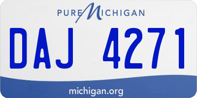 MI license plate DAJ4271