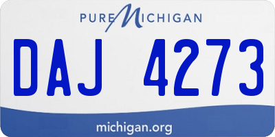 MI license plate DAJ4273