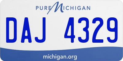 MI license plate DAJ4329