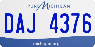MI license plate DAJ4376