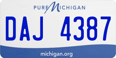 MI license plate DAJ4387