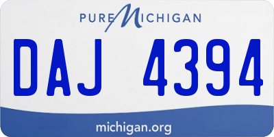 MI license plate DAJ4394
