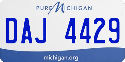 MI license plate DAJ4429