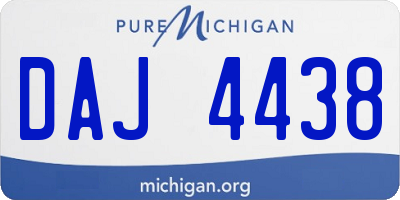 MI license plate DAJ4438