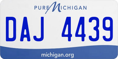 MI license plate DAJ4439