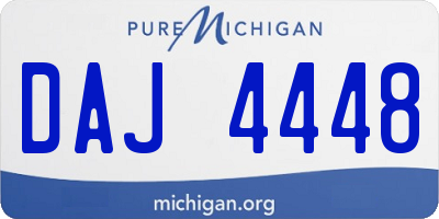MI license plate DAJ4448