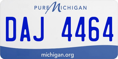 MI license plate DAJ4464