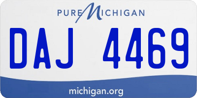 MI license plate DAJ4469
