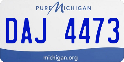 MI license plate DAJ4473