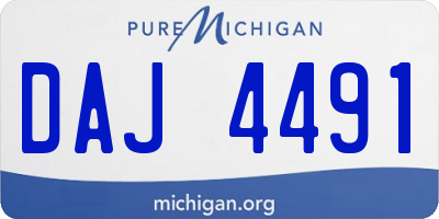 MI license plate DAJ4491