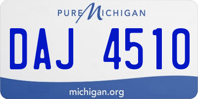 MI license plate DAJ4510