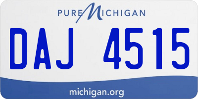 MI license plate DAJ4515
