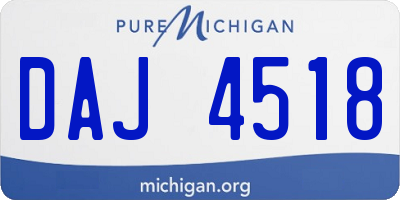 MI license plate DAJ4518