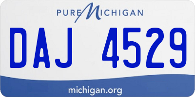 MI license plate DAJ4529