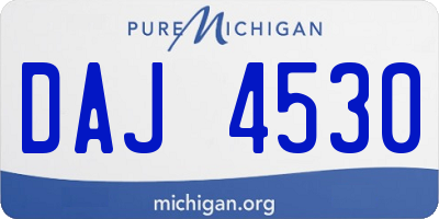 MI license plate DAJ4530