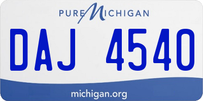 MI license plate DAJ4540