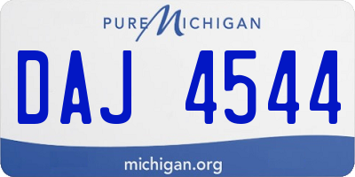 MI license plate DAJ4544