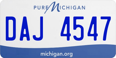 MI license plate DAJ4547