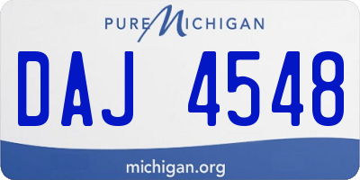 MI license plate DAJ4548