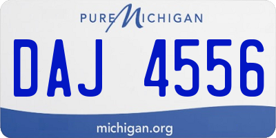 MI license plate DAJ4556