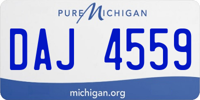 MI license plate DAJ4559