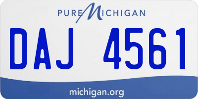 MI license plate DAJ4561