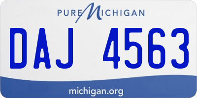 MI license plate DAJ4563