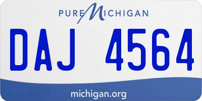 MI license plate DAJ4564
