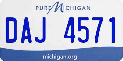MI license plate DAJ4571