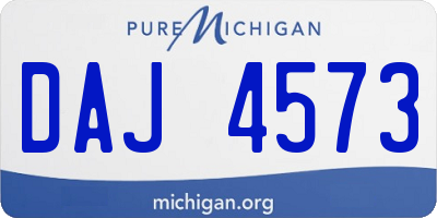 MI license plate DAJ4573