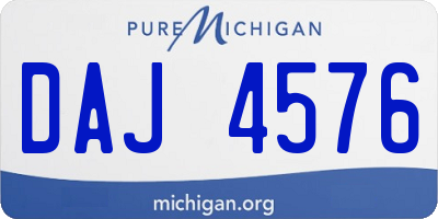 MI license plate DAJ4576